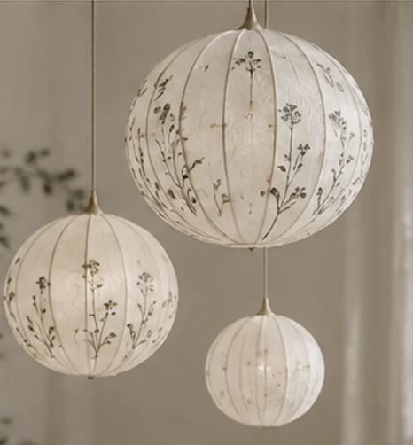 Constellation — luminaire en papier à motifs herbier