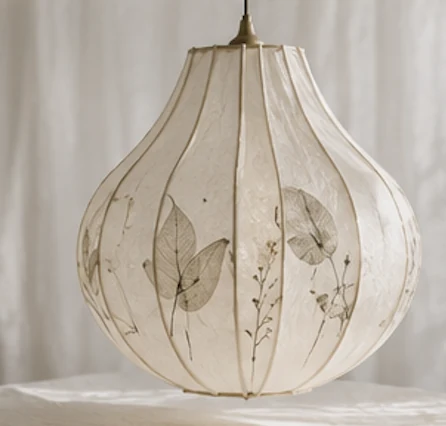 Corolle — luminaire en papier à motifs feuillages