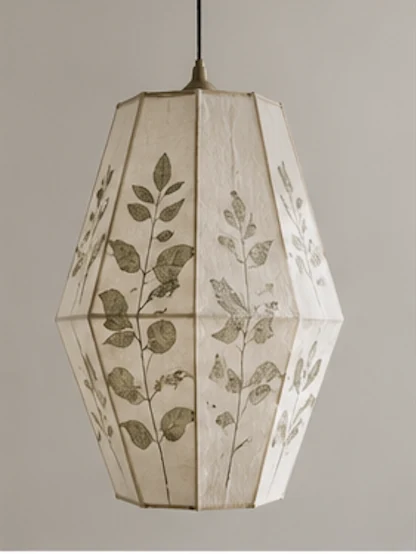 Feuillage — luminaire en papier à motifs feuillages