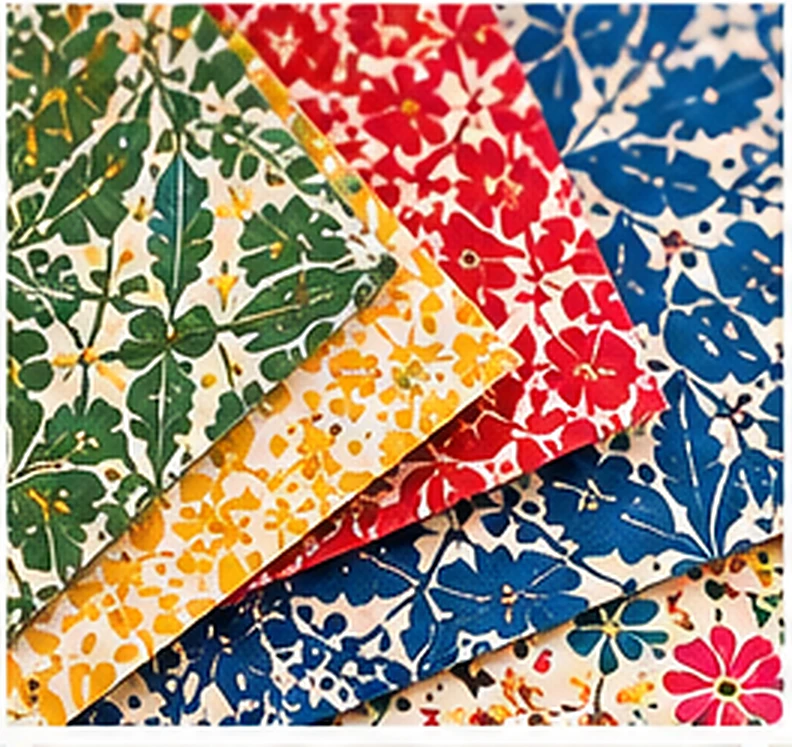 Papiers fleuris aux couleurs variées